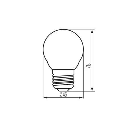 LED izzó E27 Edison G45 7W = 75W 1055lm 4000K semleges átlátszó XLED Filament Kanlux