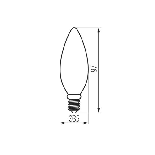 LED izzó E14 Edison C35 7W = 75W 1055lm 2700K Meleg, átlátszó XLED Filament Kanlux