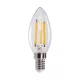 LED izzó E14 Edison C35 7W = 75W 1055lm 6500K Hideg, átlátszó XLED Filament Kanlux
