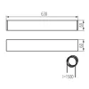 Függesztett mennyezeti lámpa, lineáris LED lámpatest, T8, G13, 18W, 60cm, ezüst, ALIN Kanlux