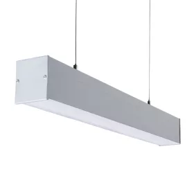   Függesztett mennyezeti lámpa, lineáris LED lámpatest, T8, G13, 18W, 60cm, ezüst, AL, Kanlux