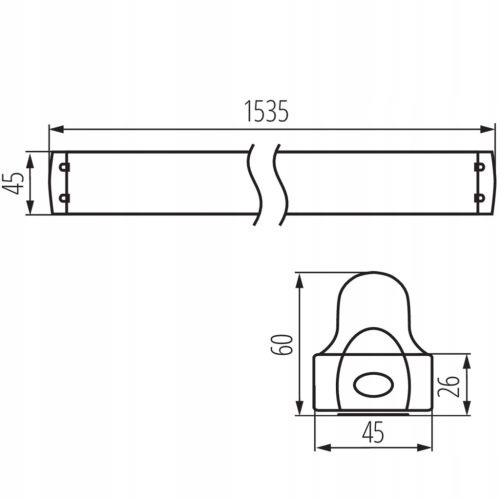 Lineáris LED ipari lámpa 150cm T8 G13 KANLUX