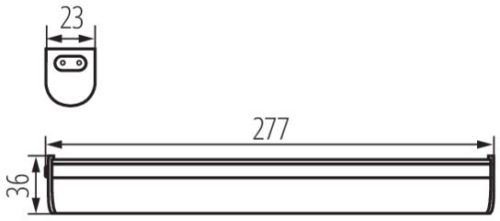 Szekrény alatti LED bútor lámpatest MERA 5W 490lm 28cm 4000K Semleges Kanlux