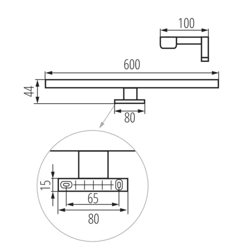 LED fürdőszobai tükörvilágítás ASTEN 12W 4000K 910lm 60cm KANLUX