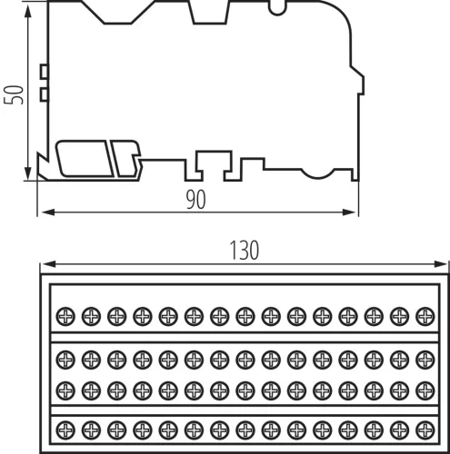 DIN-sínes elosztóblokk KTB-125-15-M 500V Kanlux