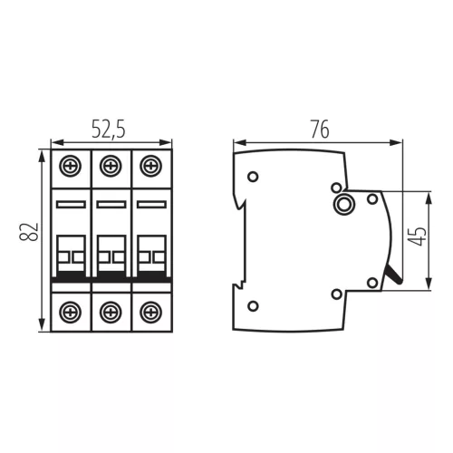 Szakaszolókapcsoló 3P 80A KMI-3 80A moduláris főkapcsoló Kanlux
