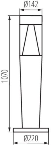 Építészeti kerti lámpa LED POST 107cm INVO GU10 Kanlux
