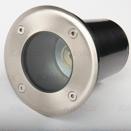 Kerti túlfutó talaj lámpa MORO N GU10 IP67 kerek ezüst Kanlux