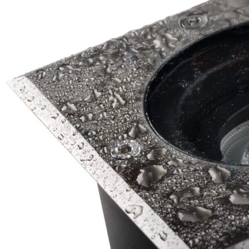 Kerti lámpa földre szerelhető BERG AD GU10 IP67 négyzet alakú ezüst Kanlux