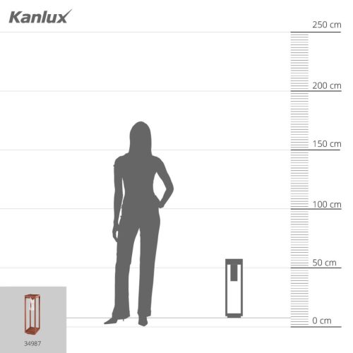 Kültéri kerti lámpa VIMO E27 IP44 pólusérzékelő barna Kanlux