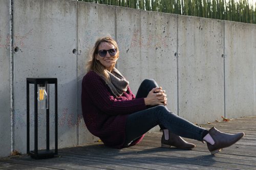 Izzó VIMO E27 IP44 80cm piros Fekete Kanlux