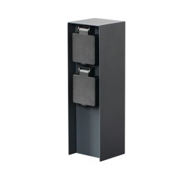   Kerti oszlop aljzatokkal 230V DASTO 23cm IP44 Antracit KANLUX