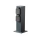 Kerti oszlop aljzatokkal 230V NASTO 25cm IP44 Antracit KANLUX