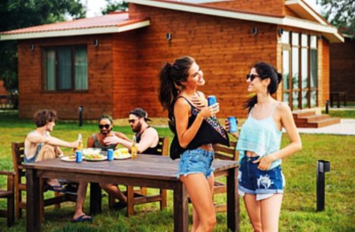 Kültéri kerti lámpatest GORI FALI LÁMPA 2x GU10 IP44 Kanlux