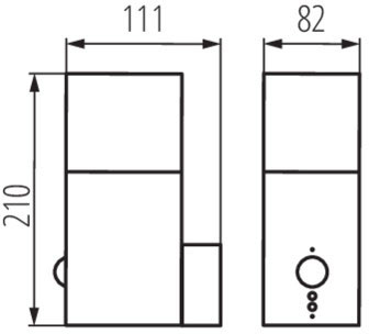Kültéri lámpa kerti lámpa FALI LÁMPA VADRA E27 IP44 Kanlux mozgásérzékelő