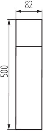 Kültéri lámpa kerti VILÁGÍTÓ OSZP 50cm VADRA E27 IP44 Kanlux