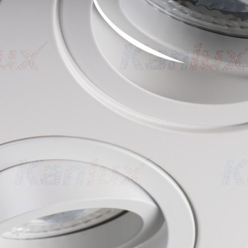 DOUBLE halogén süllyesztett mennyezeti lámpatest SEIDY MR16 Gx5.3 matt fehér Kanlux