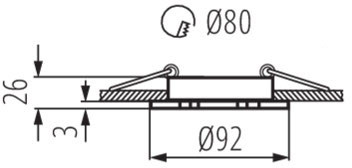 SEIDY MR16 Gx5.3 alumínium Kanlux süllyesztett halogén mennyezeti lámpatest