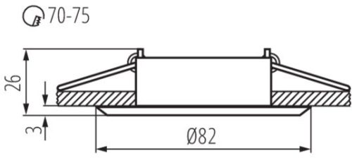 EVIT MR16 Gx5.3 alumínium Kanlux süllyesztett halogén mennyezeti lámpatest