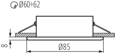 MARIN MR16 Gx5.3 süllyesztett halogén mennyezeti lámpatest, matt sárgaréz Kanlux