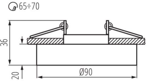 Halogén üveg mennyezeti lámpatest MORTA MR16 Gx5.3 fekete Kanlux