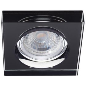   Szögletes üveg halogén mennyezeti lámpatest MORTA MR16 fekete Kanlux