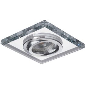   Szögletes halogén üveg mennyezeti lámpatest Mozgatható MORTA MR16 GU10 ezüst Kanlux