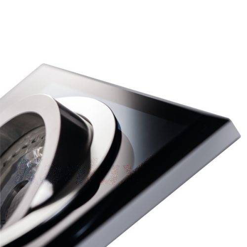 Szögletes halogén mennyezeti lámpatest Mozgatható üveg MORTA MR16 GU10 fekete Kanlux