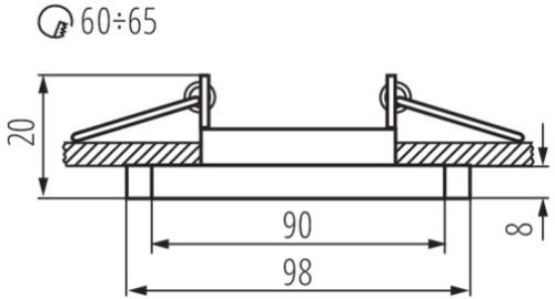 Halogén üveg mennyezeti lámpatest MORTA MR16 GU10 fekete Kanlux