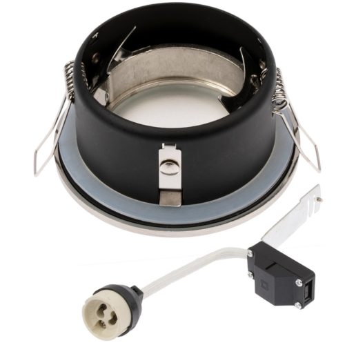 Zárt halogén fürdőszobai mennyezeti lámpatest QULES GU10, matt króm Kanlux