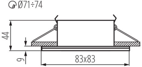 QULES GU10 fehér tömített halogén fürdőszobai mennyezeti lámpatest Kanlux