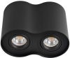 Felületre szerelhető halogén mozgatható SPOT kerek lámpatest BORD 2xGU10 matt fekete IP20 Kanlux