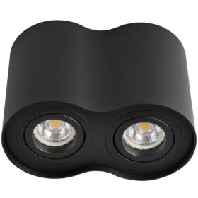   Felületre szerelhető halogén mozgatható SPOT kerek lámpatest BORD 2xGU10 matt fekete IP20 Kanlux
