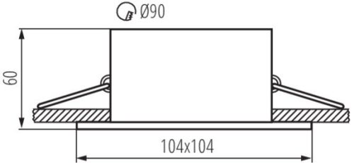 Négyzet alakú halogén mennyezeti lámpatest APRILA MR16 GU10 matt fehér IP20 Kanlux