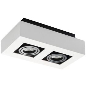   Felületre szerelhető halogén lámpa SPOT STOBI 2xGU10, fehér, mozgatható, Kanlux