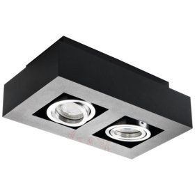   Felületre szerelhető halogén lámpa SPOT STOBI 2xGU10, fekete, mozgatható, Kanlux