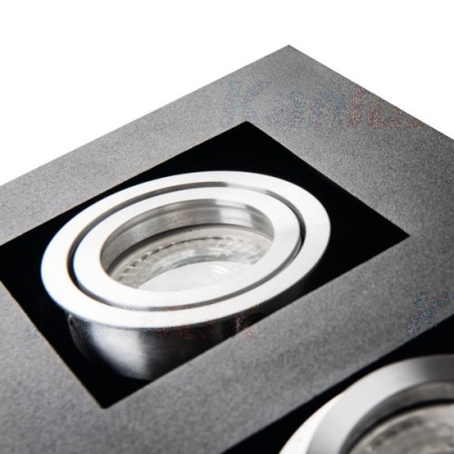 Felületre szerelhető halogén lámpa SPOT STOBI 2xGU10, fekete, mozgatható, Kanlux