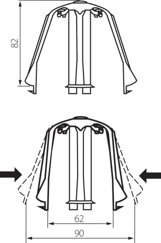 Tartozékok: távtartó SC Kanlux fali és mennyezeti spotlámpákhoz