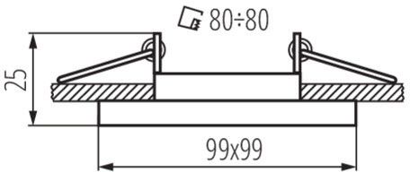 Szögletes halogén mennyezeti lámpatest, mozgatható ALREN MR16 GU10 fehér IP20 Kanlux