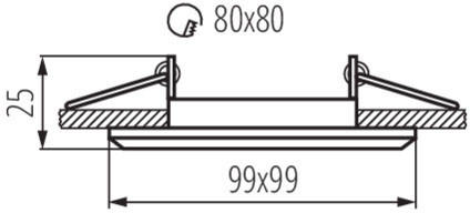 Szögletes halogén mennyezeti lámpatest, mozgatható ALREN MR16 GU10 fekete IP20 Kanlux