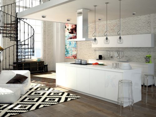 Halogén mennyezeti lámpatest ELNIS L MR16 GU10 fehér króm Kanlux