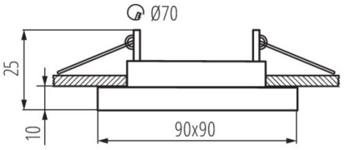 CEMIN MR16 GU10 szürke mozgatható halogén mennyezeti lámpatest Kanlux
