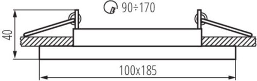 Halogén mennyezeti lámpatest ARET 2x MR16 GU10 fehér IP20 Kanlux