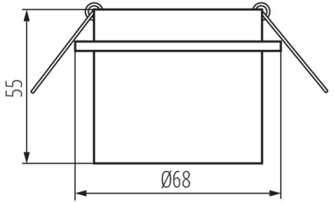 SPAG S MR16 GU10 fekete és arany halogén mennyezeti lámpatest Kanlux