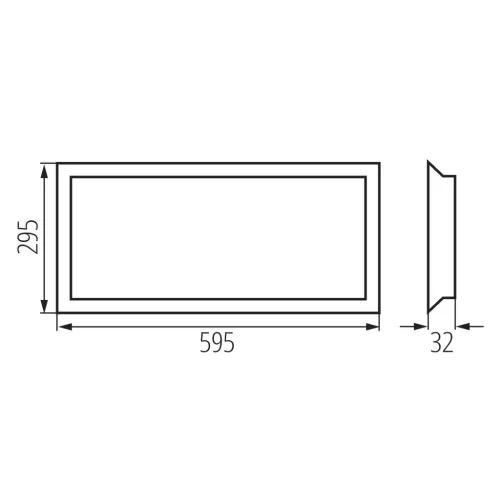 Panel LED 60x30cm 24W 3000lm 4000K semleges fehér süllyesztett Kanlux