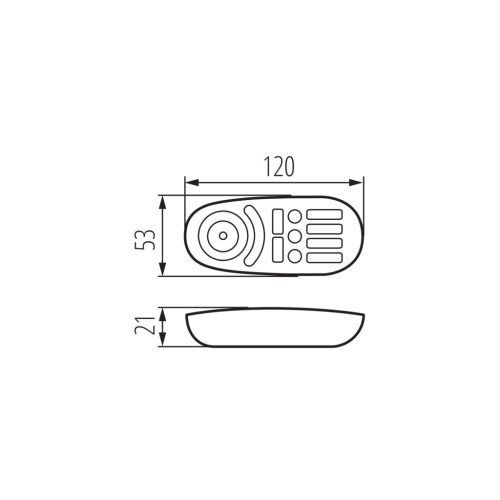 Távirányító LED szalagokhoz REMOTE RGBW 4 zónás Fehér KANLUX