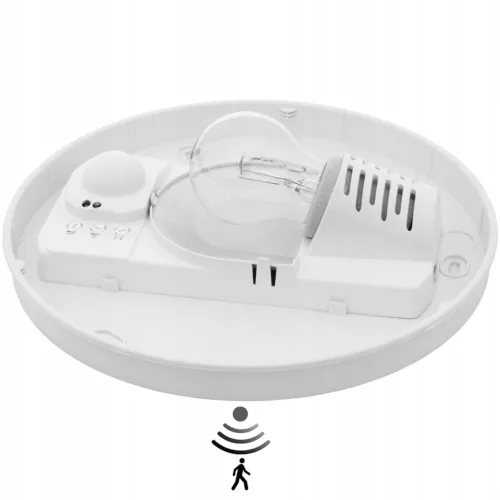 LED mennyezeti lámpa Pires E27 60W IP44 28cm mozgásérzékelő fehér KANLUX