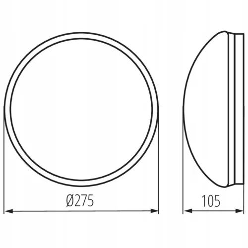 LED mennyezeti lámpa Pires E27 60W IP44 28cm mozgásérzékelő fehér KANLUX