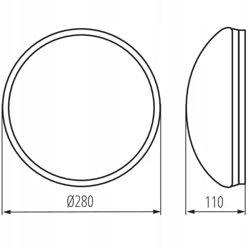 LED mennyezeti lámpa Pires E27 60W IP44 28cm Fehér KANLUX