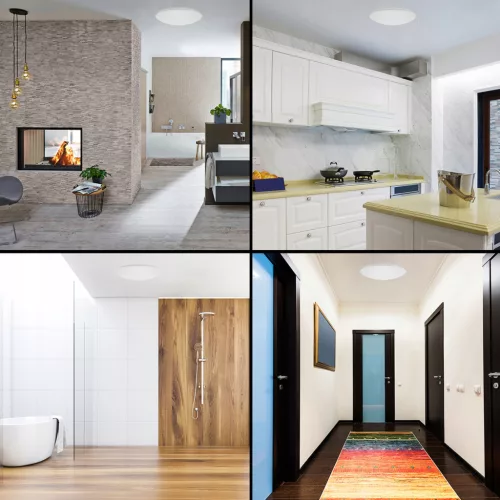 LED mennyezeti lámpa Pires E27 IP44 28cm mozgásérzékelő fehér KANLUX